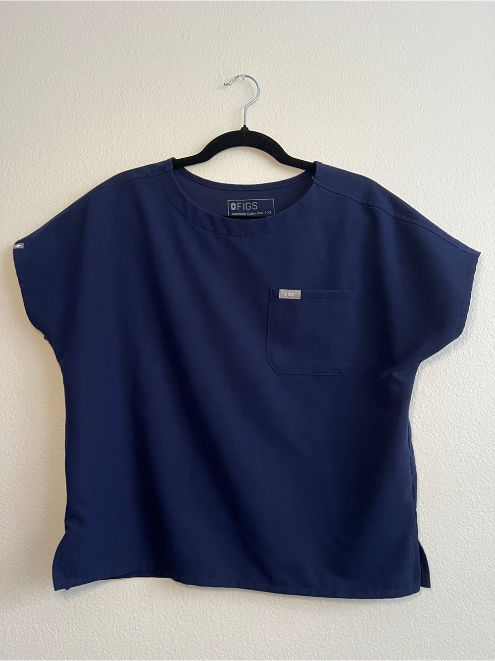 FIGS Navy Oversized Scrub Top